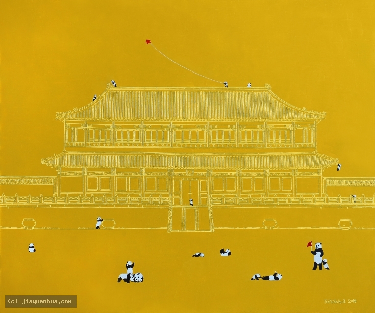 Artist JiaYuanhua, Artist Yuan hua Jia, Artist Yuanhua Jia, JiaYuanhua artworks, China contemporary art, original artworks, original paintings, oil paintings, acrylic paintings, pandas artworks