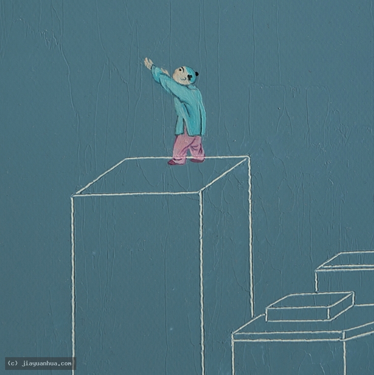 Artist JiaYuanhua, Artist Yuan hua Jia, Artist Yuanhua Jia, JiaYuanhua artworks, China contemporary art, original artworks, original paintings, oil paintings, acrylic paintings, pandas artworks : Get Lost